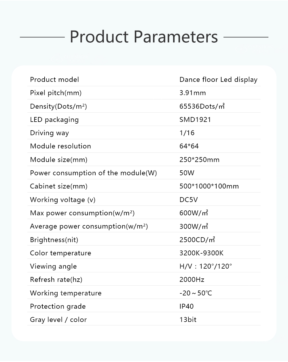 interactive floor led display