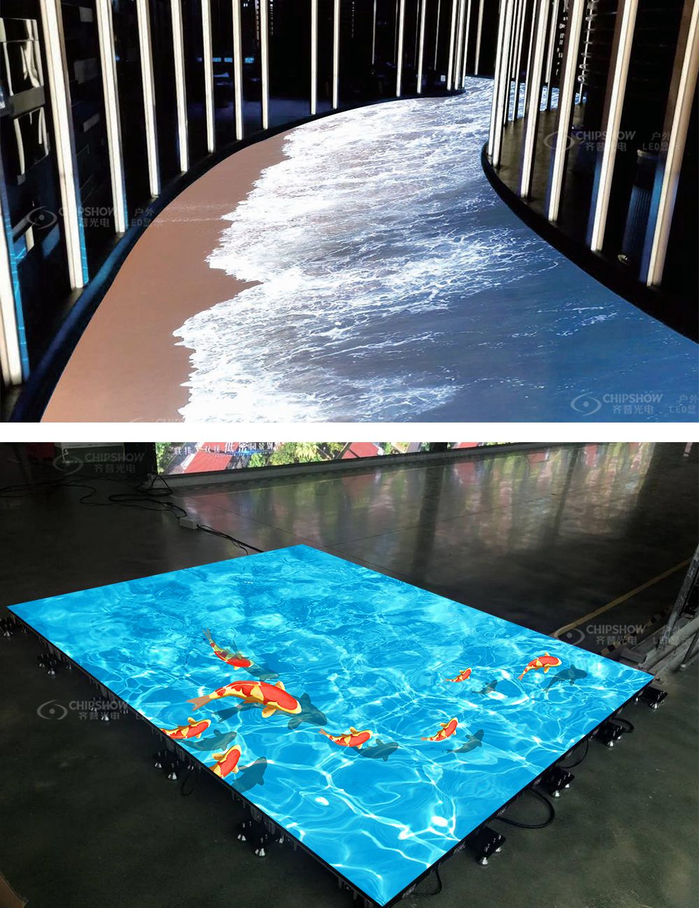 interactive floor led display