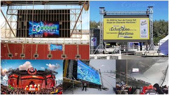 Stadium perimeter LED display