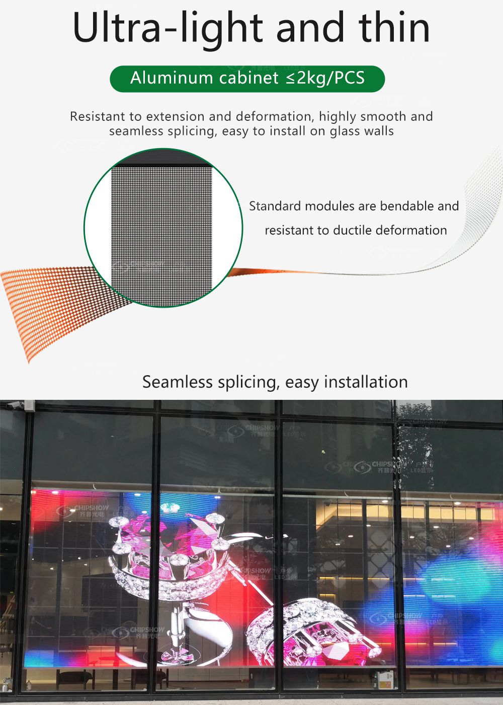transparent LED mesh screen