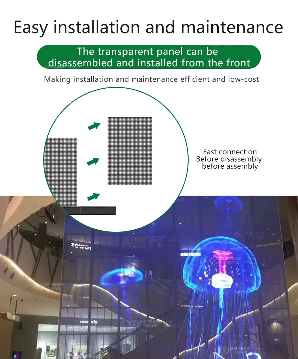 transparent LED mesh screen
