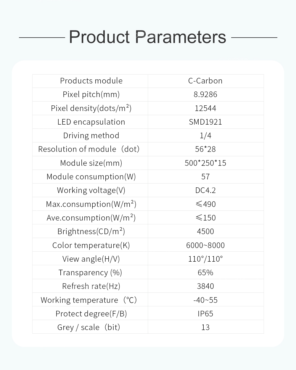 Carbon Fiber Outdoor LED Display
