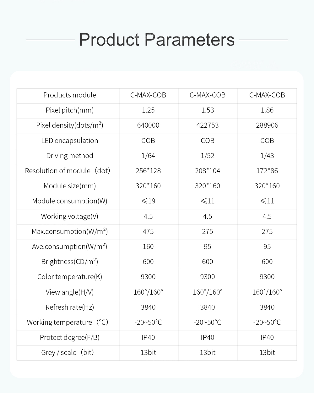 indoor cob HD LED display